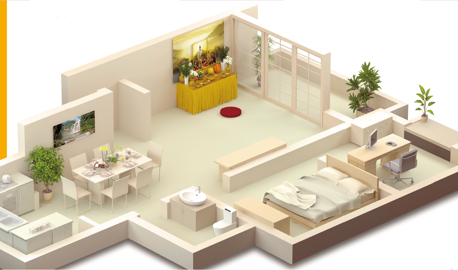 3. 佛台位置的讲究 | 佛台的最佳位置 / 朝向 / 位置的禁忌(图3) 3. 佛台位置的讲究 | 佛台的最佳位置 / 朝向 / 位置的禁忌(图3)